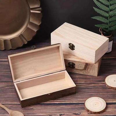 Holzgeschenkbox Rechteckige Holzkiste - Farbige Aufbewahrungsbox Holzgeschenkverpackungsbox Organizerbox