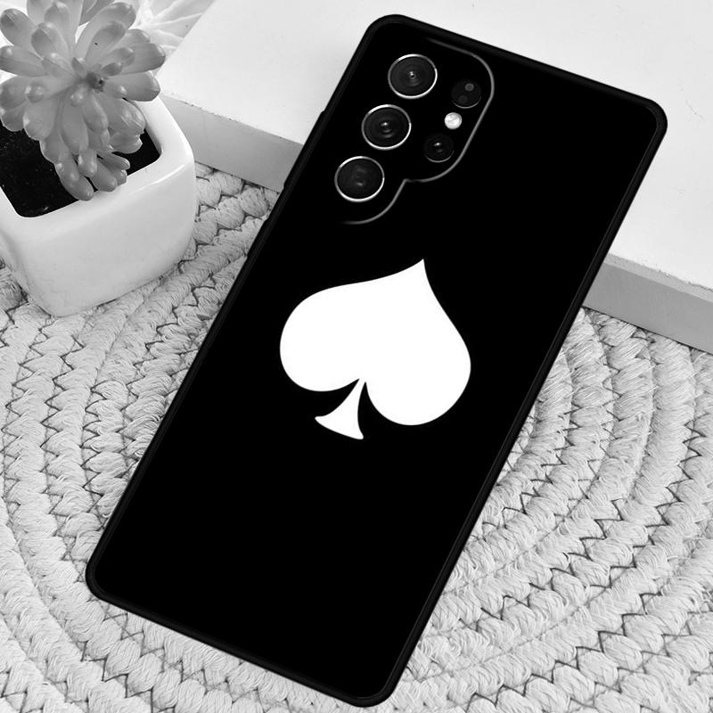 Spades Poker Play Cards Ace Art TPU Phone Case For Samsung Galaxy Note 10 Pro S26 S25 S24 S23 S22 Ultra Plus S21 FE S20 Cover