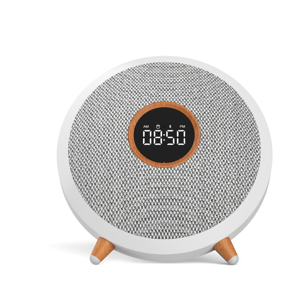 

Трансграничный Bluetooth-динамик-будильник с разноцветной подсветкой IB-2405 серый