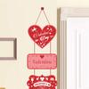 2pcs/set, Valentine's Day Decoration Door Hanging Banner, Home Decorat Couplet Door Curtain, Valentine's Day Decorat, Valentine's Day Door Decorat