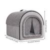 Enclosed Pet Bed with Curtain Flaps Detachable for Sleeping