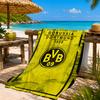 Plážová osuška z mikrovlákna s potiskem designu fotbalového míče BVB, měkká a savá, rychleschnoucí, ideální pro letní cestování, nezbytnost na pláž, k bazénu