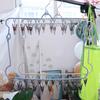 Folding Stainless Steel Clothespin Portable Clothes Drying Multifunctional Laundry Hanger  Balcony
