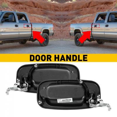 Outside Outer Door Exterior Handle & Rear Right Left Fit Chevy Passenger GMC