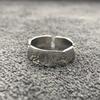 Adjustable Open Ring Women Men Geometric Broken Texture Minimalist Dark Chic Plated Copper Jewelry