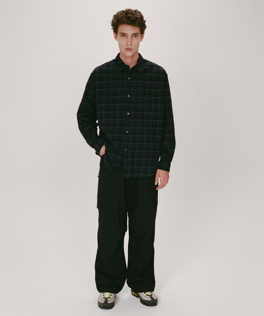 SHIRTER Navona Flannel Check Shirt (Navy)