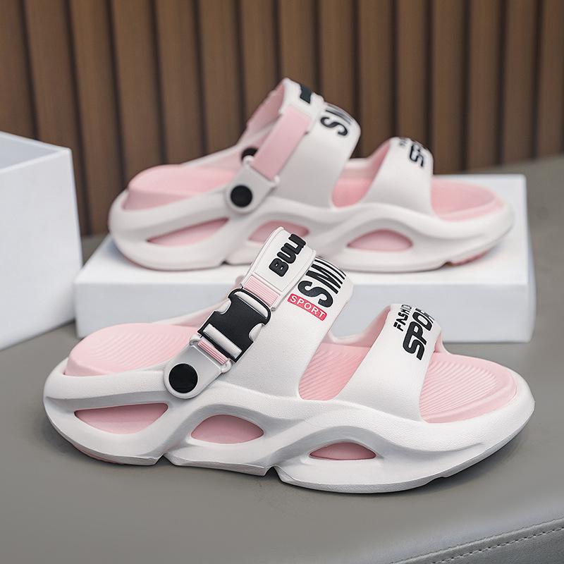 Sandalias de Verano para Hombre Ultra-Cómodas con Suela Gruesa de Material EVA Transpirable para Actividades en Interiores y Exteriores para la Playa, Piscina, Parque Acuático