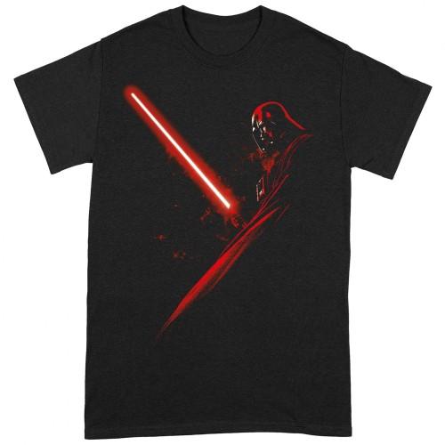STAR WARS Unisex dospělé tričko se světelným mečem Darth Vader