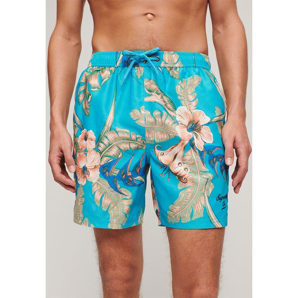 Superdry Türkis Badehose Mit Hawaii-Print - Bild 2