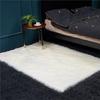 Nordic Style Plush Living Room Carpet - Cute Full Coverage Imitation Wool Rug for Bedroom & Sofa Area.