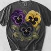 Botanical Pansy Shirt – Vintage Floral Comfort Colors Cotton Tee