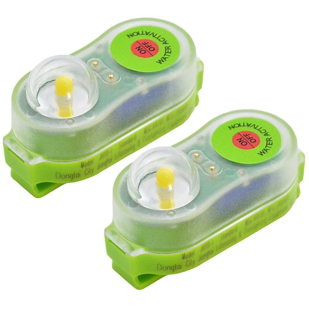 2pcs Waterproof LED Life Jacket Light Lightweight Emergency Signal Light  Outdoor Accessories