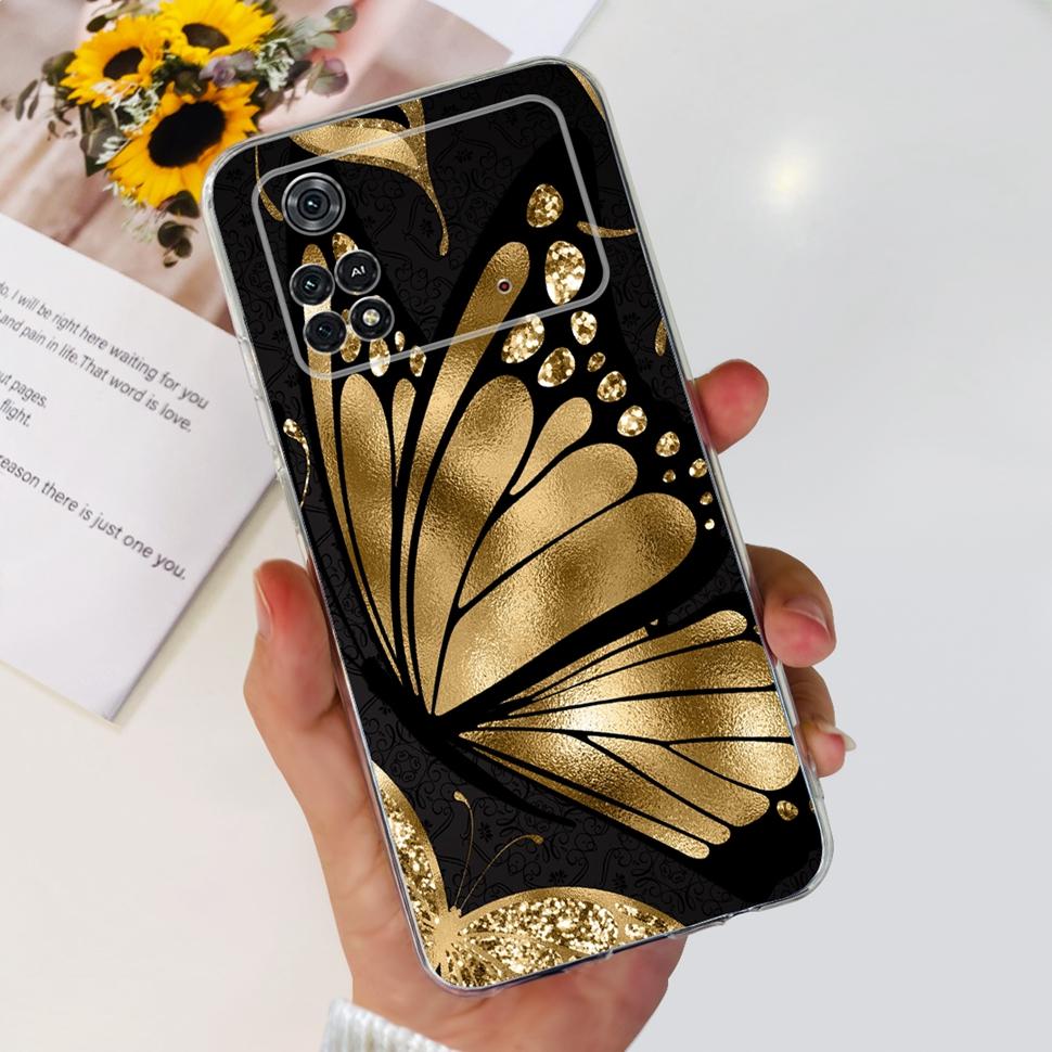 Beautiful Butterfly For Xiaomi Poco M4 Pro Case Silicone Soft Fundas Phone Back Cover For Xiaomi Poco M4 PocoM4 Pro 4G 5G Bumper