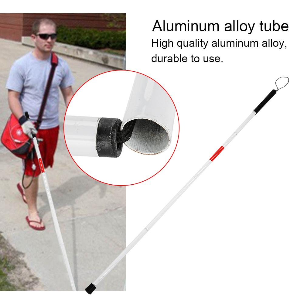 Folding Foldable Reflective Cane Crutch Portable Anti-Shock Guide Walking Stick for The Blind