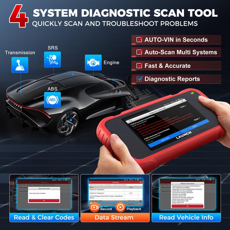 2026 New LAUNCH X431 CRP123E V3.0 Auto OBD2 Scanner ABS SRS Engine AT Car Diagnostic Tools 7 Reset Service Free Update Online