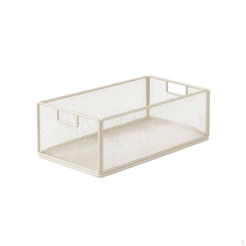 Mobile Rolling Storage Basket Compact Under-Cabinet Cart Breathable Under Desk