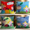 Popular B-BBen And Holly's Little Kingdom Cushion Cover Soft Washable Pillow Case Multi-Scene for Couch Bed Travel Office Use