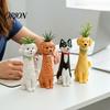 Handcrafted Pet Theme Table Centerpiece Creative Long Neck Dog Vase for Dry Flowers, Cute Cartoon Animal Flower Holder Playful Style Plant Home Office