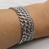 3-7mm Simple Stainless Steel Men Curb Cuban Chain Fashion Women Bracelet On Hand for Couple Unisex Wrist Jewelry Gift Party