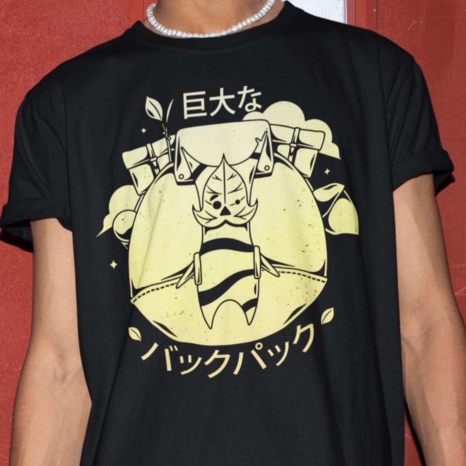 Korok Backpack Tee - Legend of Zelda Tshirt,BotW TotK Fan Gift S