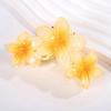 1Pcs Frangipani Flower Shaped Hair Clip Colorful Shark Clip Hairpin Headwear Vintage Headdress Hair Accessories For Women