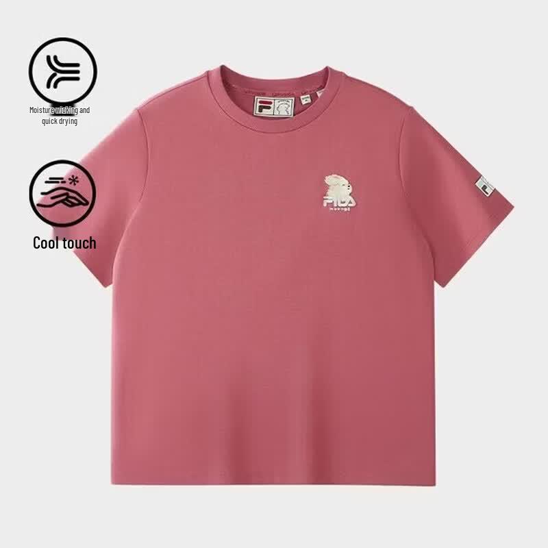 FILA FUSION Moonge Sketchy Puppy Quick-Dry Cool-Feel Women s T-shirt L