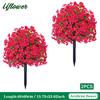 1/2PCS Artificial Violet Flower Balls with Stakes UV-Resistant Realistic Outdoor Decor for Garden, Porch, Patio, Wedding, Home