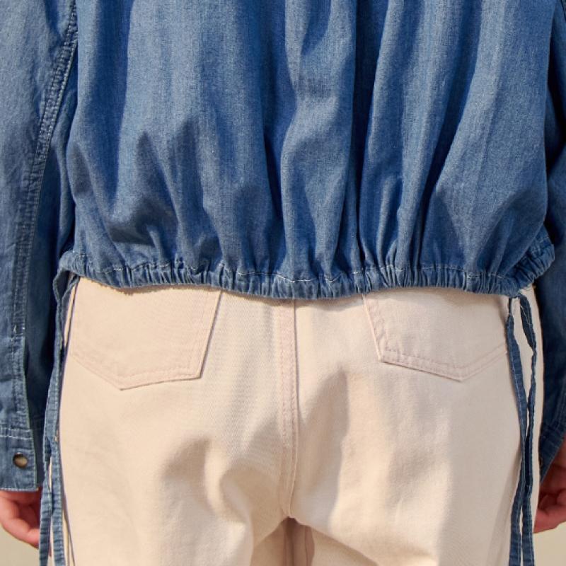 Maxza Stud Point Blouson Denim Shirt Zf03qj006nh