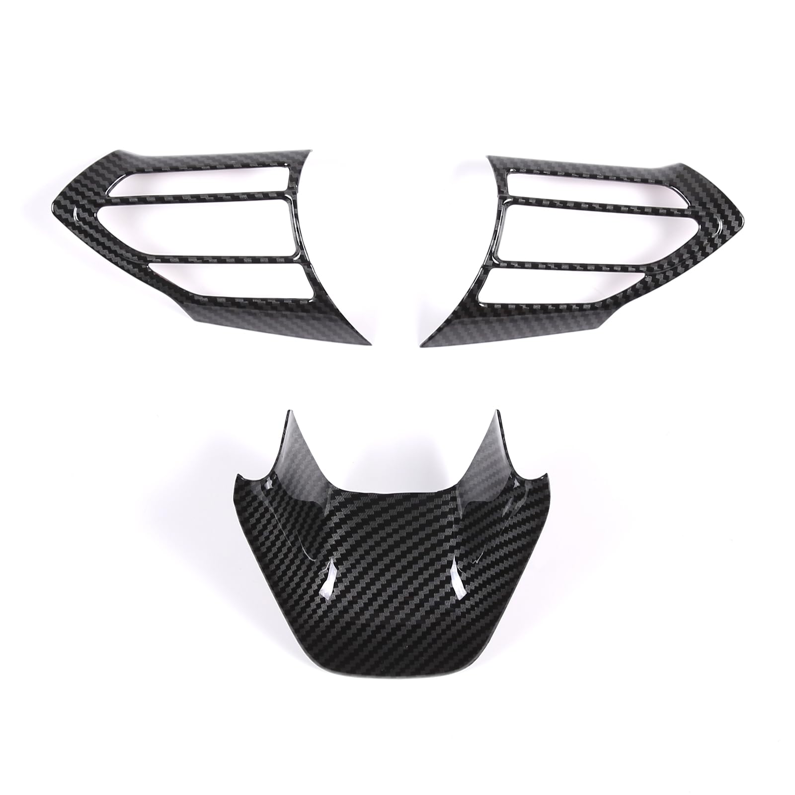 

METYOUCAR Steering Wheel Button Panel Cover for Toyota Yaris Cross Interior Steering Wheel Switch ABS Easy Custom Carbon Fiber Set Fiber (10 Series,