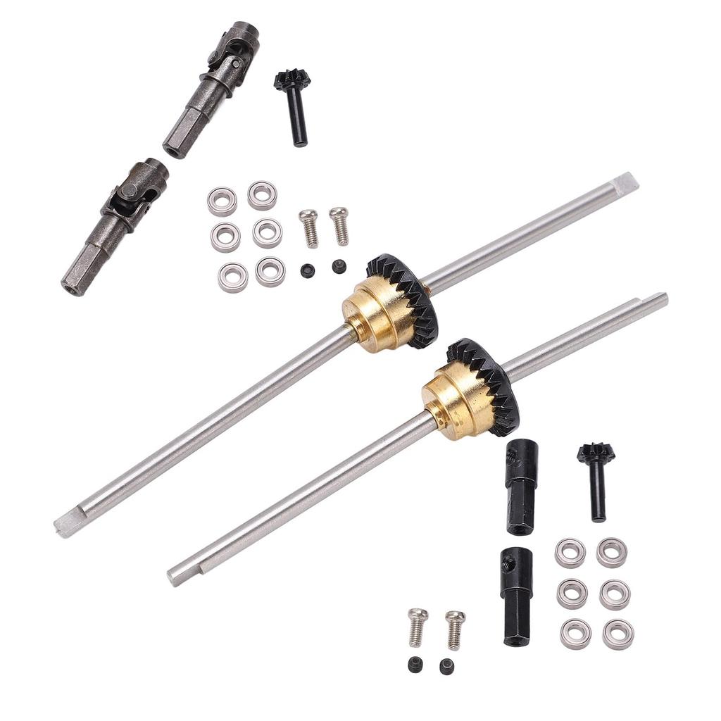 High-Precision Metal Drive Shaft, Gear Bridge, Axle, and Differential Kit for WPL C14, C24, C34, C44, B14, B16, B24, and B36 116 RC Cars. WPL