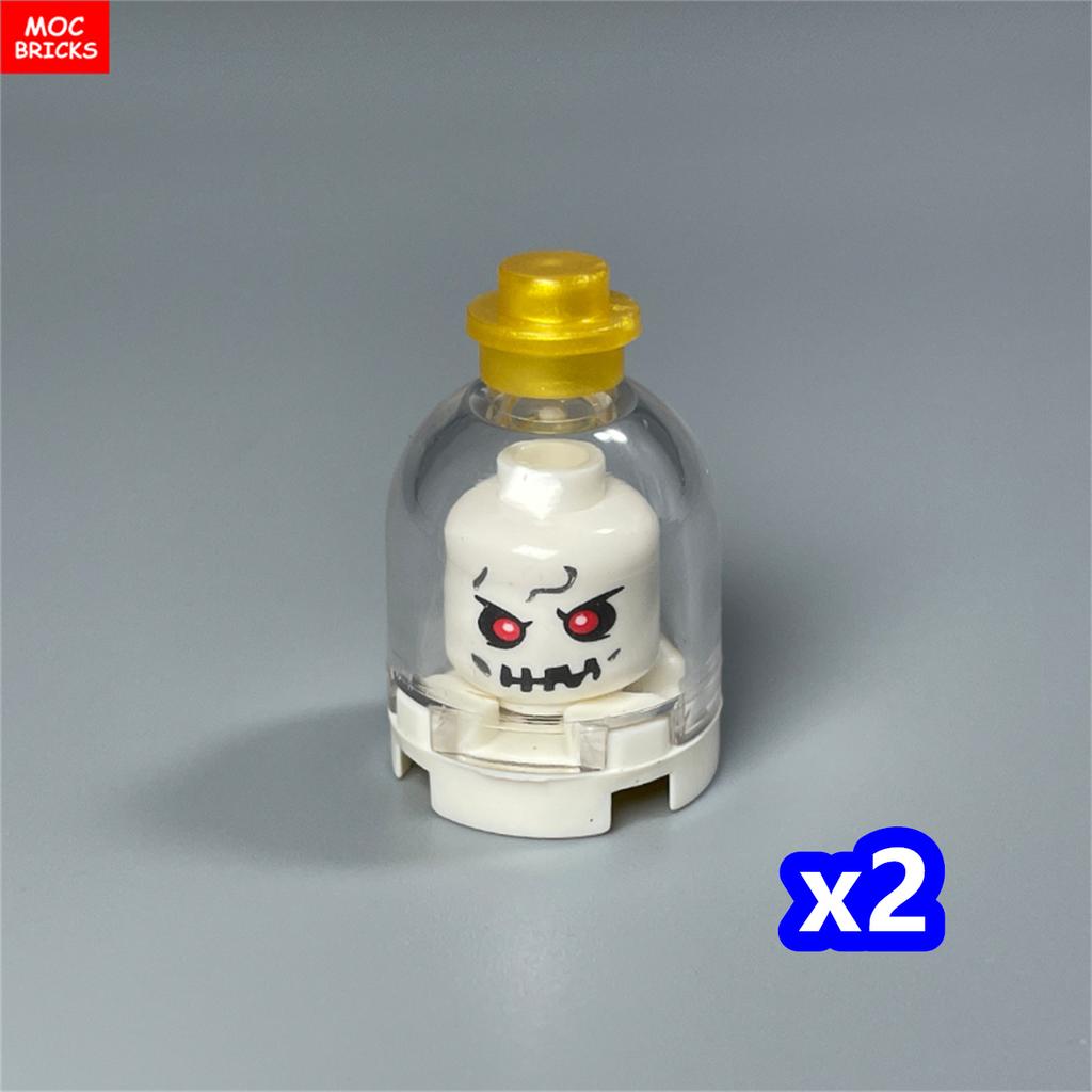 MOC Bricks Transparent Container Drinking bottle 30351 Water Playthings Round 2x2x1 Dome Top-Hollow Stud Constructing Blocks Kids Toys