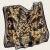 Hangzhou Silk Satin Brocade Scarf 110x110: Versatile Large Silk Feel Shawl for Air Conditioning