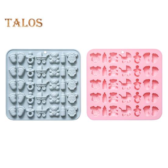 1/2 Adet Silikon Bebek Duşu Kalıbı Bebek Ayakları Kalıbı Bebek Şişesi Emzik Bebek Tulumu Bebek Arabası Ayı Kalıpları BPA İçermez Çikolata Şeker Yapım Seti