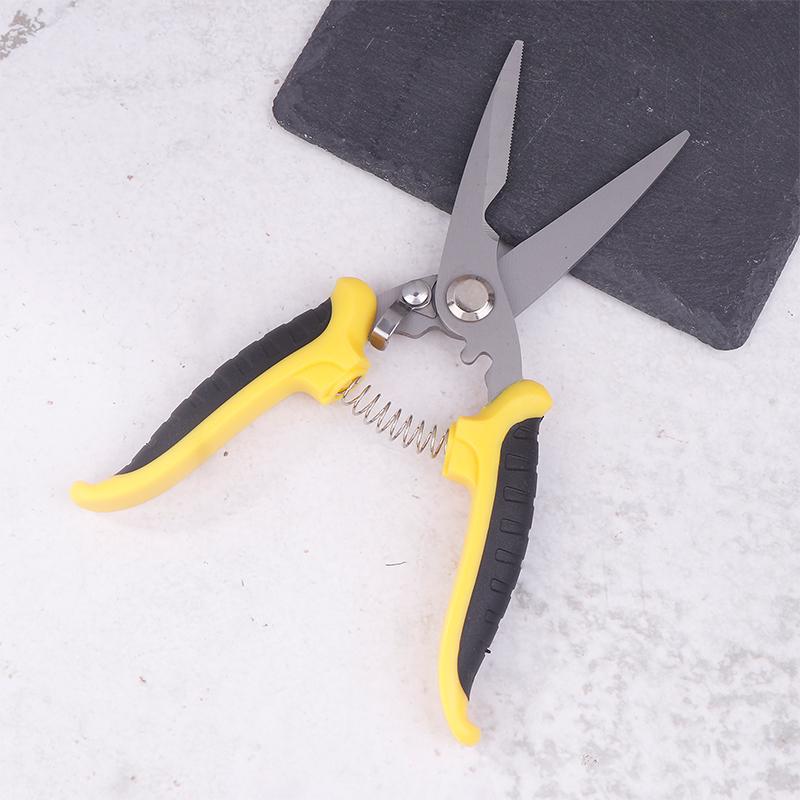 1PC Stainless Steel Electrician Scissors Multifunction Hand Tool For Cutting Wire Groove And Thin Steel Plate