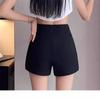 2025 Damen High Waist Schlankmachende Schwarze Shorts - Sommer Casual Petite Hot Pants