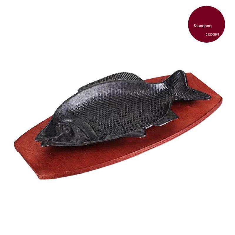 Zhi Shi Cast Iron Fish Griddle Pan