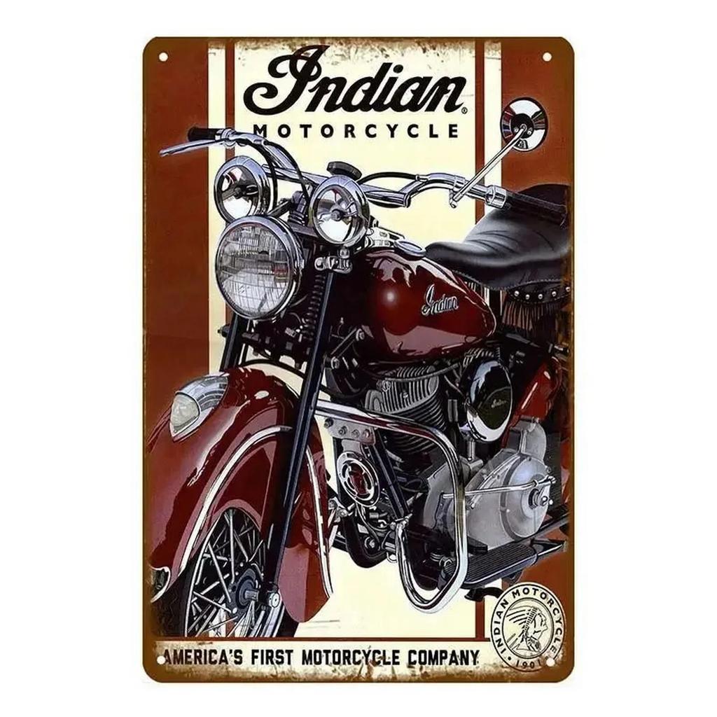 Plaque Metal Tin Signs Old Motorcycles Wall Decoration Vintage Art Posters Iron Painting for Man Cave Home Cafe Garden Club B