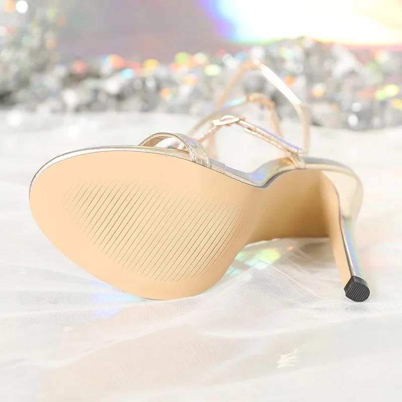 Fashion Eilyken Summer Open Toe Buckle Strap Women Sandals Sexy Design Narrow Band High Heels Stripper Banquet Gladiator Shoes