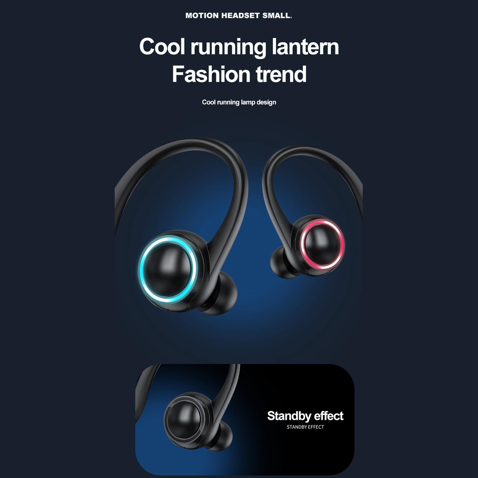 

A 1S Wireless Business Headset Waterproof Hanging Single Earhook Ear Earbuds BT5.2 Noise Cancelling Sports Stereo Music чёрный