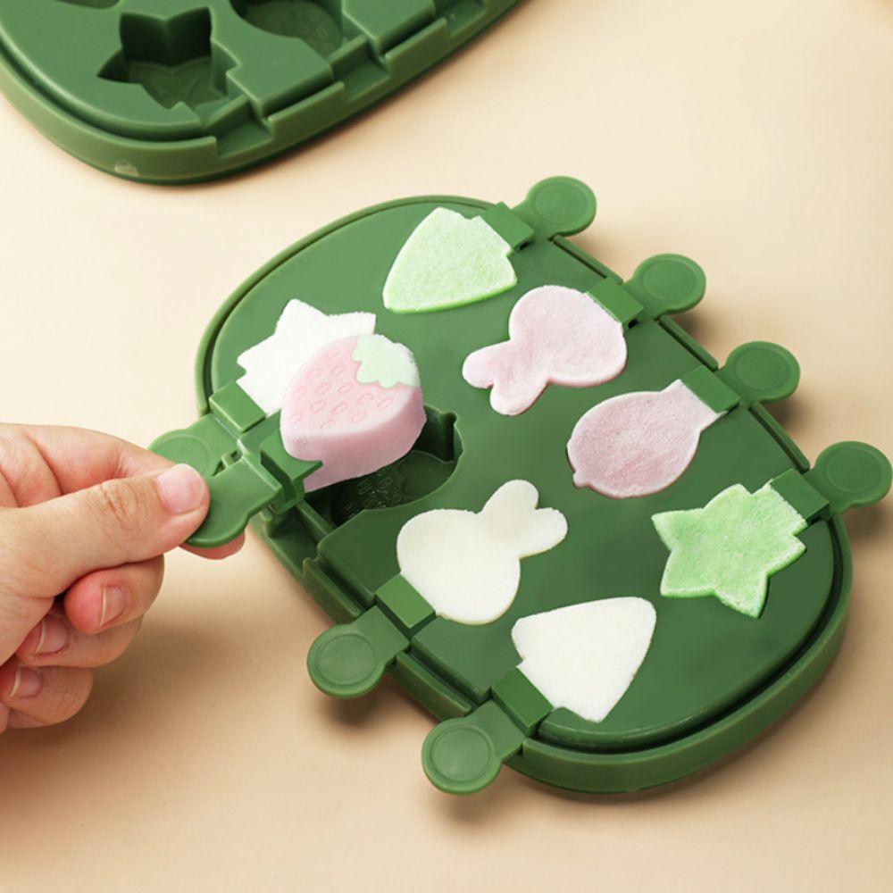 Dust Cover Ice Candy Maker with Ice Storage Box Ice Lolly Mold Cute Ice Pop Molds  Summer