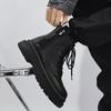 Black Men Boots Comfortable Ankle Boots Men Korean Casual Shoes Male 2024 Lace Up Outdoor Good Quality Shoes Men Autumn