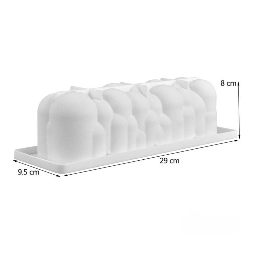 Rektangulär Molnbubbla Silikonform - DIY Fransk Dessert Mousse Bubbla Ljus Bakverktyg