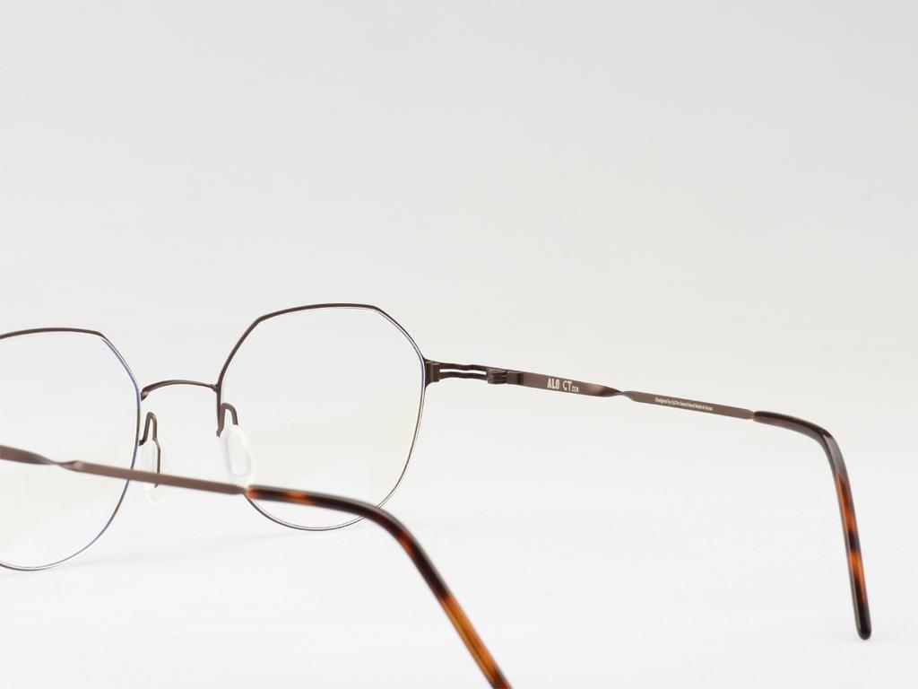 Alloaiweeo [Alo:Ctzen] Ci8715C C3 Super Slim Twist Ultra-Light Brown Metal Eyeglass Frames