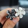 Dekorativer Clip für den Auto-Luftauslass, automatischer Clip mit fünf Blütenblättern, Diamant-Imitation, Blumen-Clip, Auto-Innenlüftung, DIY-Dekoration, Zubehör