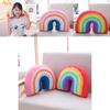 Soft Plush Rainbow Shaped Pillow For Cozy Sleep And Playtime Comfort Gift