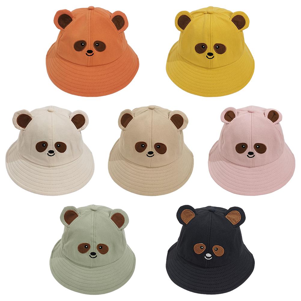 Cartoon Bear Bucket Hat Cute Summer Bucket Sun Hat Wide Brim Fisherman for Adults Children Women Men