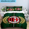3pcs Milan Football Club Printed Bedding Set Duvet Cover Closure Includes 1 Duvet Cover & 2 Pillowcases Bedding Sets Home Decor Gifts