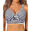 Women's bikini new swimsuit seaside vacation casual neck top