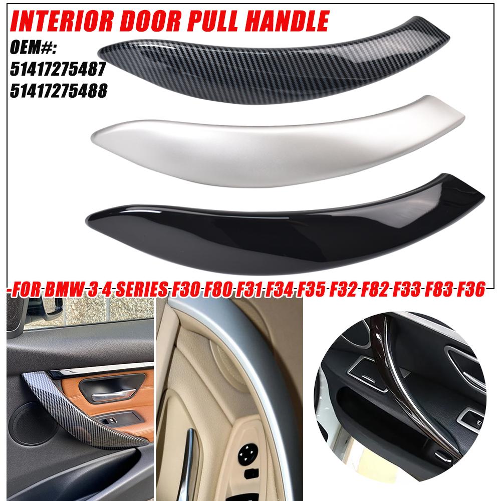 Carbon Fiber Interior Door Pull Handle with Handle Outer Cover Trim For BMW 3 4 Series M3 M4 F30 F34 F36 F32 F33 F80 F82 F83