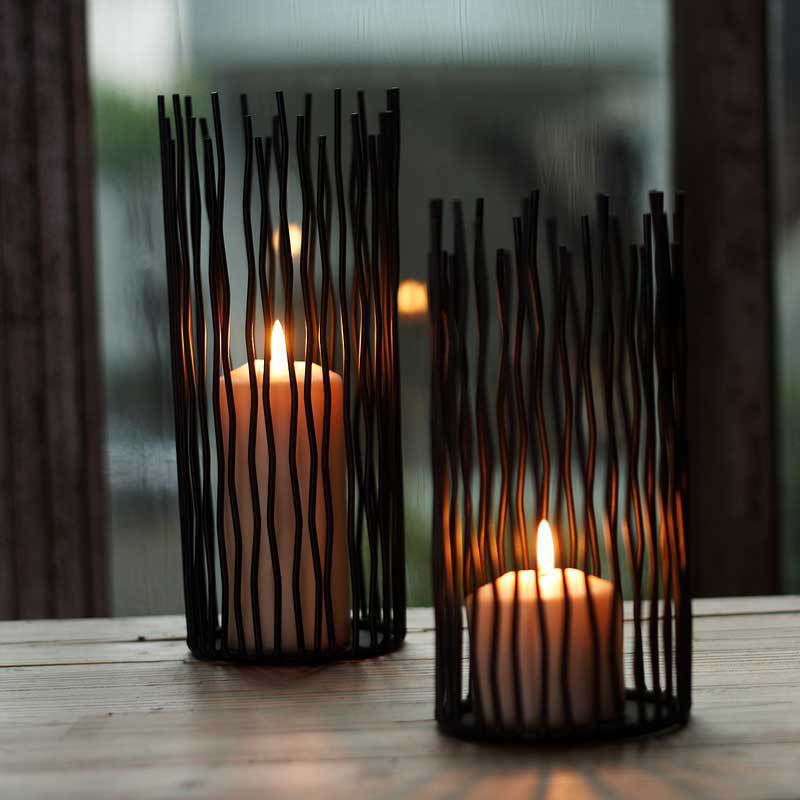 Nordic Style Luxury Abstract Pen Container Iron Cylinder Candle Holder Lantern Home Desktop Decoration Wedding Party Ornaments